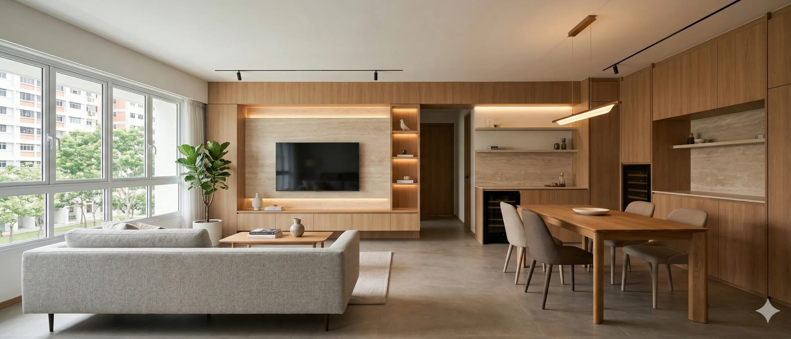 Completed living space representing a renovation record from scope to handover